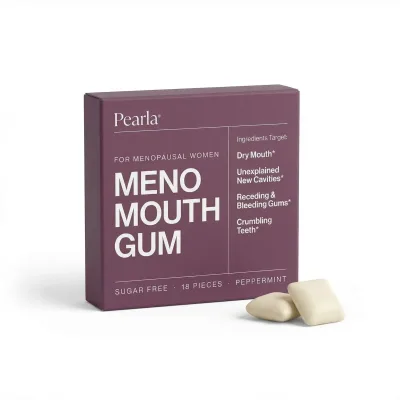 Pearla MenoMouth Gum — product box
